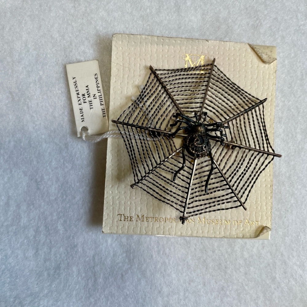 Metropolitan Museum of Art Sterling Silver Spider in a Web Brooch